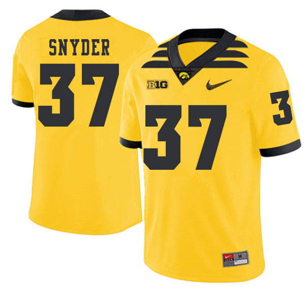 2019 Men #37 Brandon Snyder Iowa Hawkeyes College Football Alternate Jerseys Sale-Gold